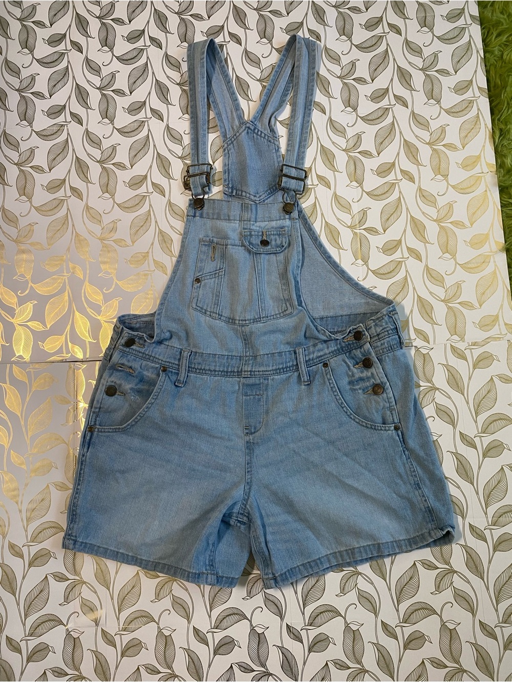 Light Blue Denim Short Overalls